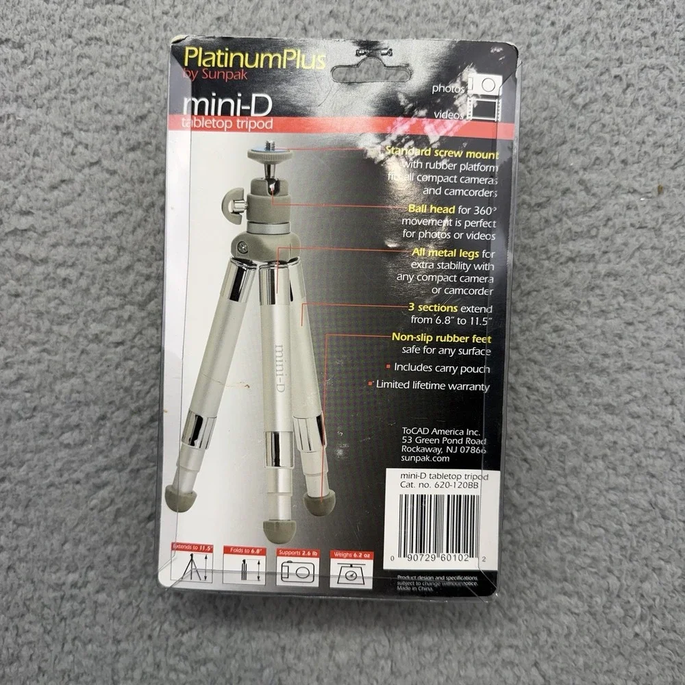 Sunpak 620-120BB PlatinumPlus Mini-D 6.8